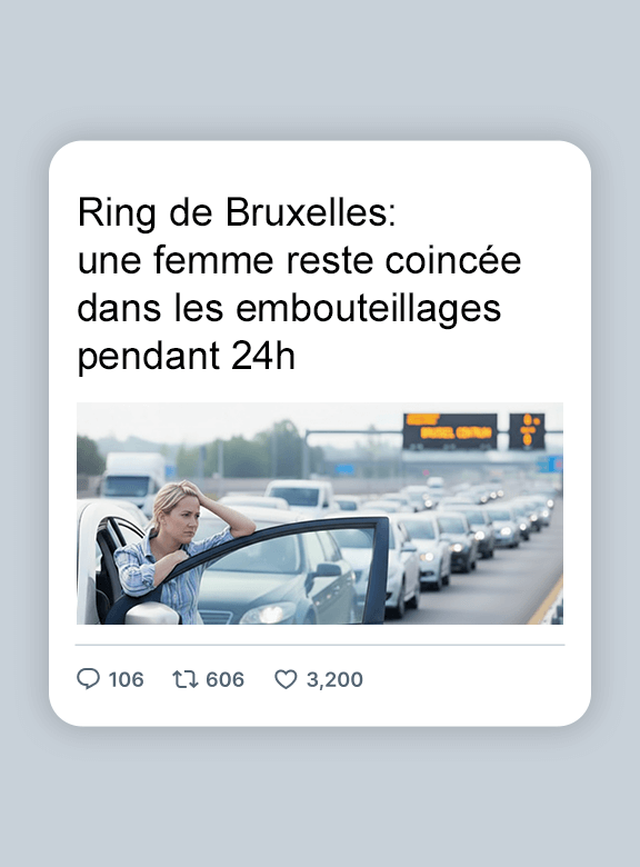 Femme coincée dans les embouteillages